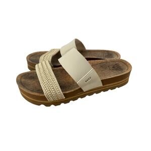 Reef Women's Vintage Cream Cushion Vista Hi Sandals Size 10
